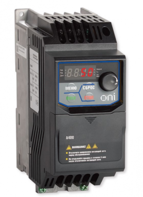 Преобразователь частоты A400 220В, 1Ф 0,75 kW 4,2А серии ONI