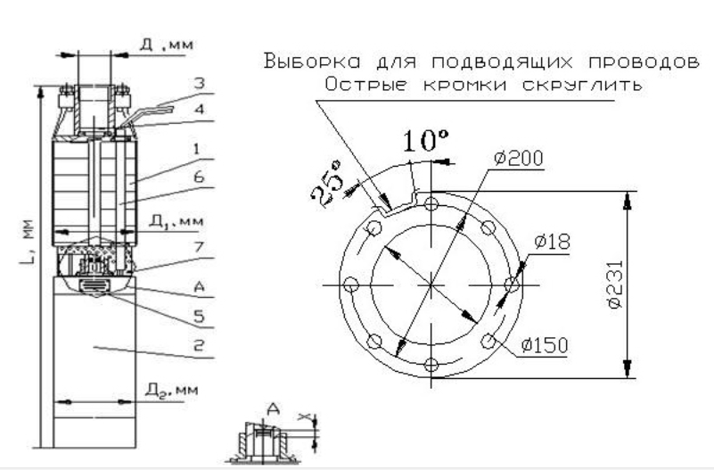 Габаритный чертеж насоса CRS 6.png