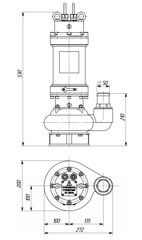 Габаритный чертеж Гном 10-10Ех Габаритный чертеж Гном 10-10Ех.png