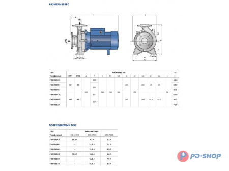 Насос из нержавеющей стали Pedrollo F 50/160A-I A316